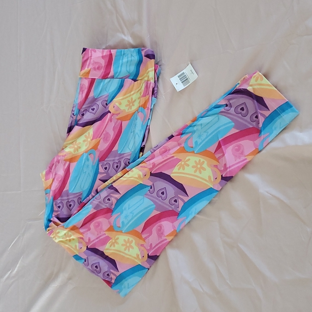 Disney Parks Mad Tea Party Leggings Women's Large